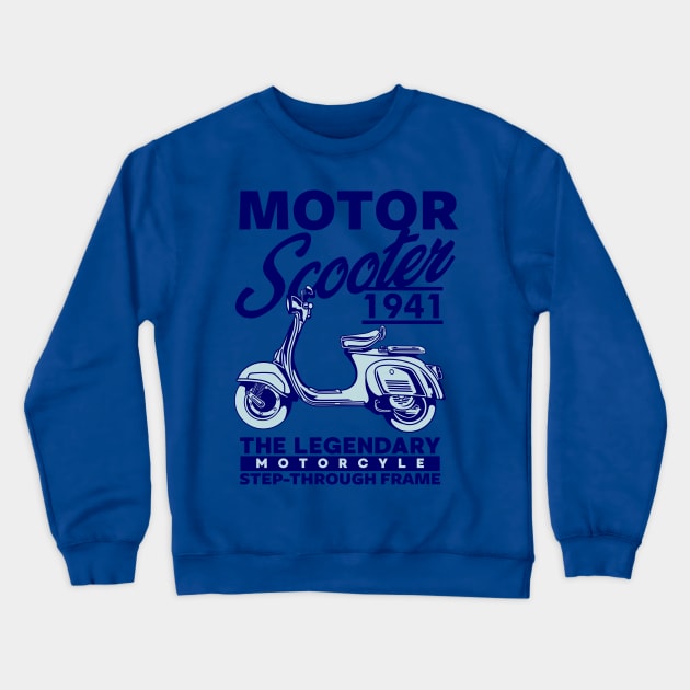 MOTOR SCOOTER 1941 Crewneck Sweatshirt by beanbeardy